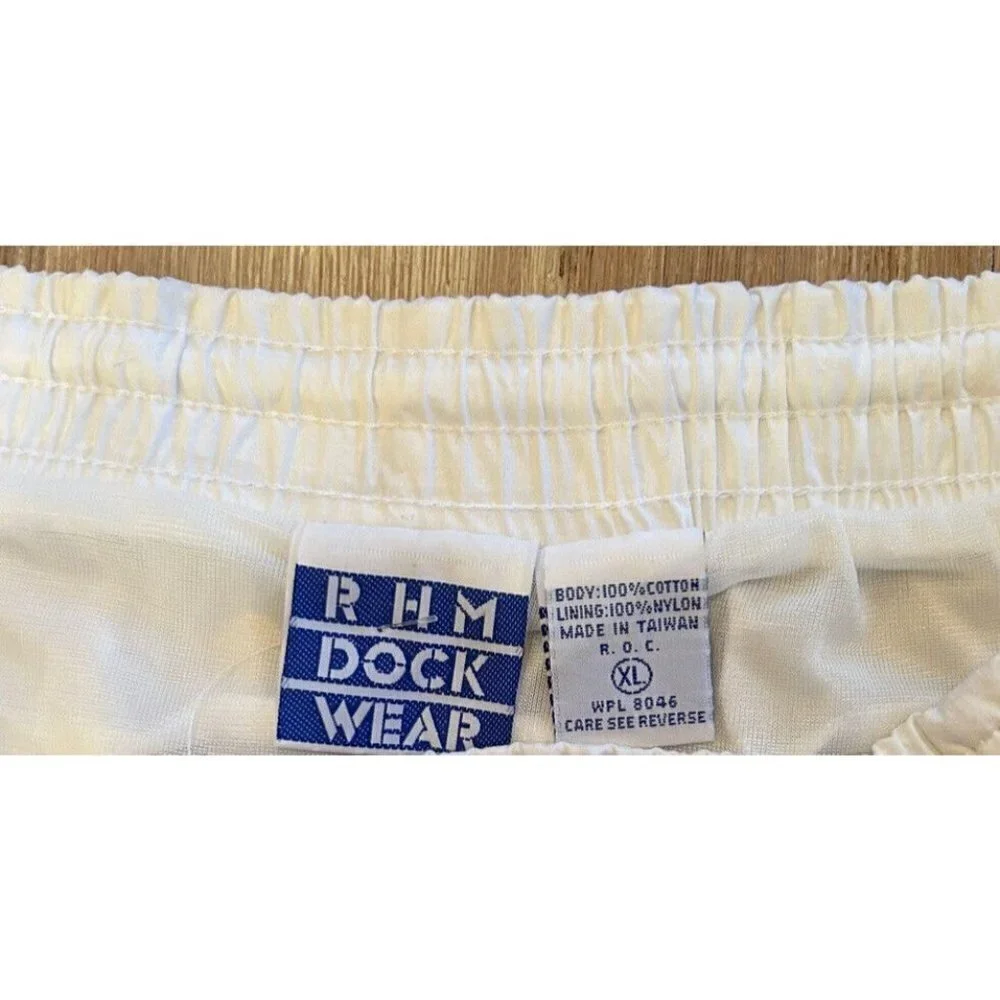 Vintage RHM Dock Wear Mens Swim Trunks Shorts Size XL Retro Striped 80/90s